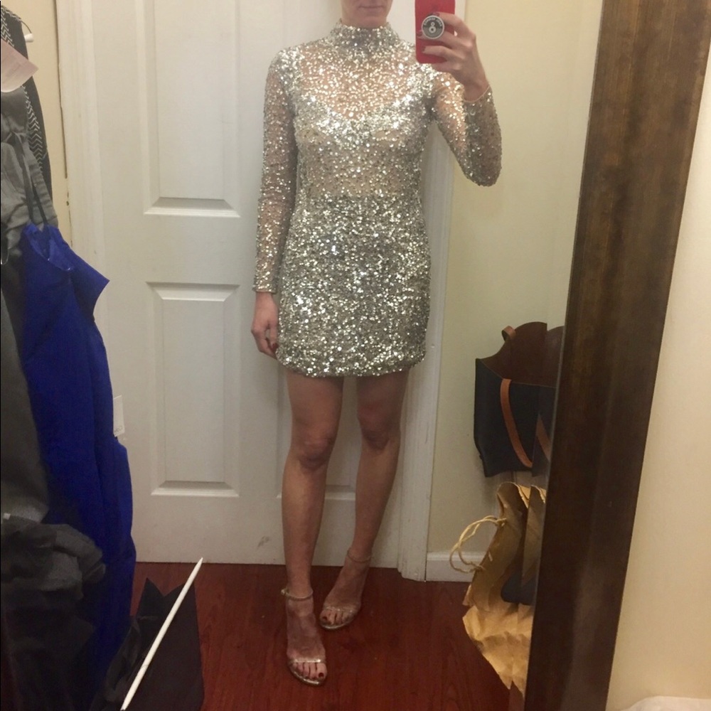 Parker Black Sequin Mini Dress
